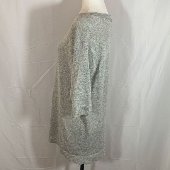 Torrid Grey Long Knit Tunic Sweater 3/4 Sleeve Top - Picture 3 of 7